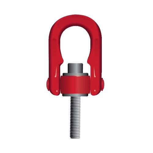Anneau de levage articulé à émerillon - Deal SAS - Haute résistance Grade 80 avec tige filetée 125mm_0