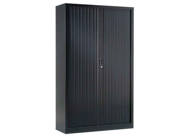 Armoire haute à rideaux 1200 x 430 x 1980 mm noir noir_0