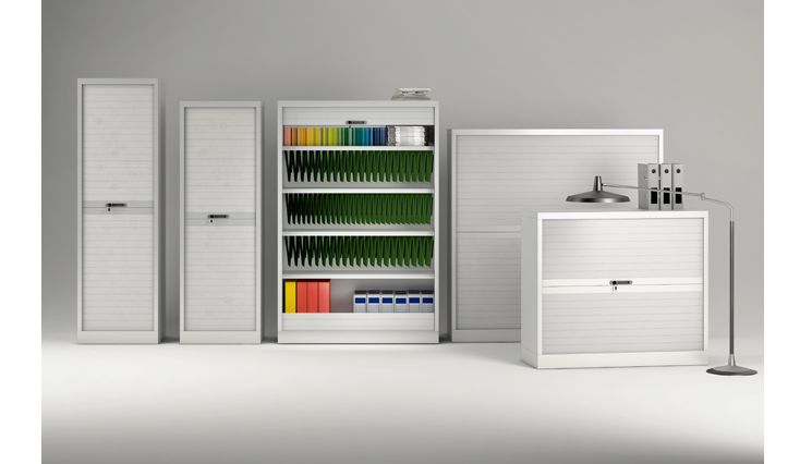 Armoire Mslide - métallique à rideaux escamotables en acier laqué - plusieurs dimensions disponibles_0