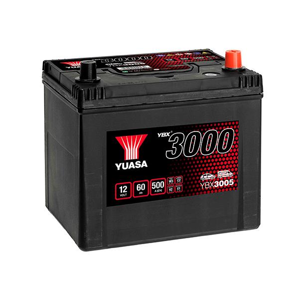 BATTERIE VOITURE YUASA YBX3005 12V 60AH 500A_0