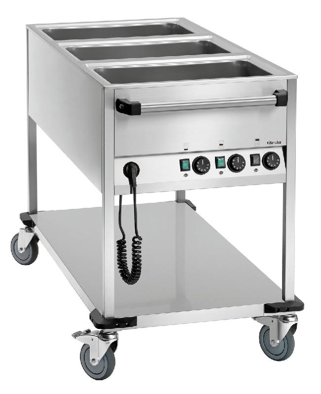 Chariot bain-marie WB3110 - Acier inoxydable 18/10 - 3 bacs GN 1/1 - Chauffage à l'eau - Marque BARTSCHER_0