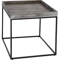 Décoshop26 - Table d'appoint table basse bout de canapé en bois de paulownia gris foncé et métal 60x60x60cm MED04077 - gris 3000397369602_0
