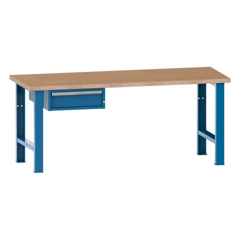 ÉTABLI LISTA 27X36E - H 84 X L 200 X P 75 CM 1 TIROIR MULTIPLEX KEY LOCK BLEU CLAIR RAL 5012