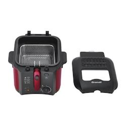 Friteuse électrique - Brandt - Fri25r - Cuve Fixe - 2,5 L D'huile + 1kg De Frites - Hublot De Contrôle - Rouge / Noir - 3660767961197_0