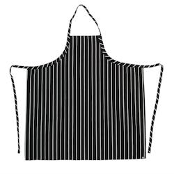 Tablier bavette tissé Chef Works Premium rayures noires et blanches - multi-matériau B248_0
