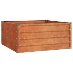 Helloshop26 - Jardinière bac lit surélevé plantes fleurs terrasse jardin de jardin rouillé 100 x 100 x 45 cm acier corten marron 02_0039856 - 3000_0