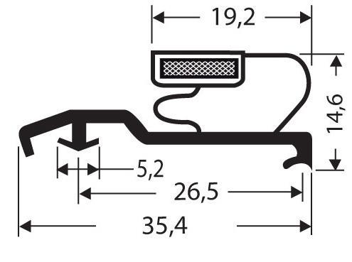 Joint pvc magnetique pour meubles frigos jpc-127_0