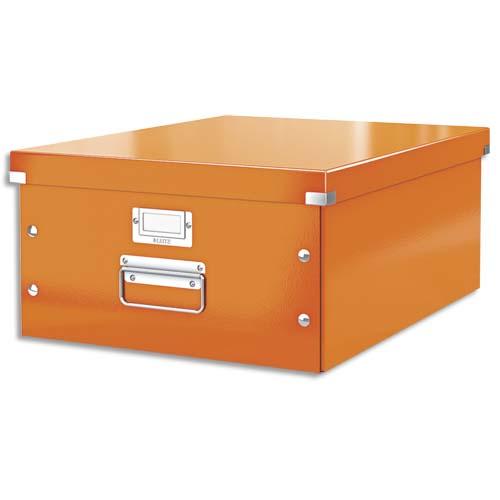 Leitz boîte click&store l-box. Format a3 - dimensions : l36,9xh20xp48,2cm. Coloris orange._0