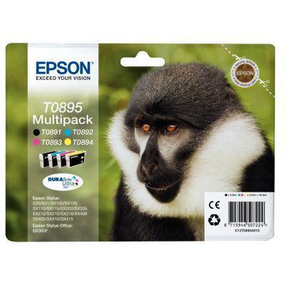Lot de 4 cartouches jet d'encre Epson T089540 - C13T08954010 - Code-barres 8715946507224_0