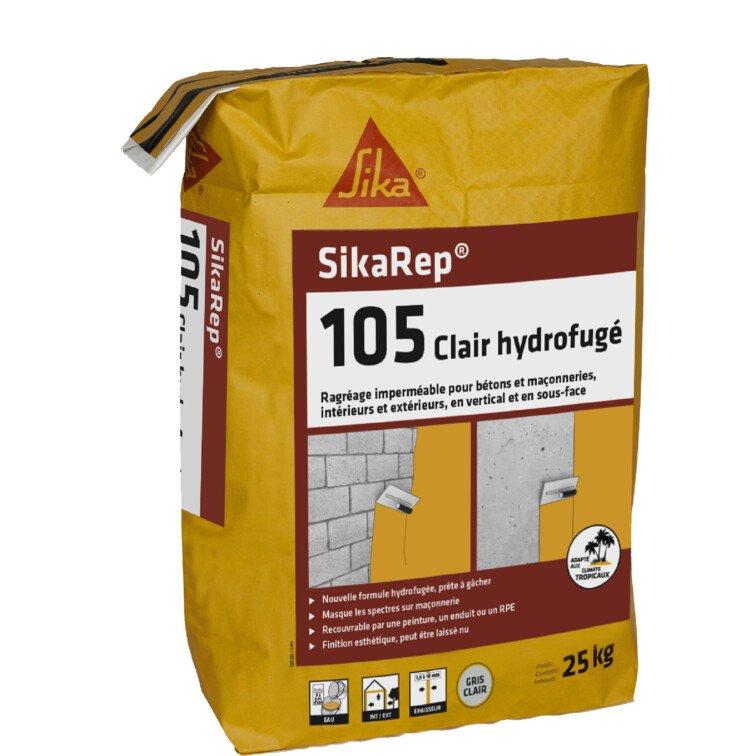 Mortier fin de ragréage SikaRep-105 Clair Hydrofugé 25KG_0
