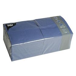 Papstar Serviettes, 3 plis pliage 1/8 33 cm x 33 cm bleu foncé - bleu 84576_0