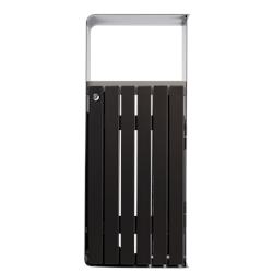Rossignol - Corbeille publique 110L ARTRI ALU - aluminium anti-corrosion - déchets gris - gris aluminium 54922_0