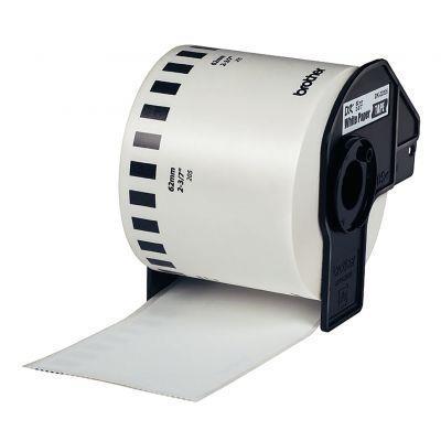 Ruban continu support papier adhésif 62 mm x 30 mm noir et blanc_0
