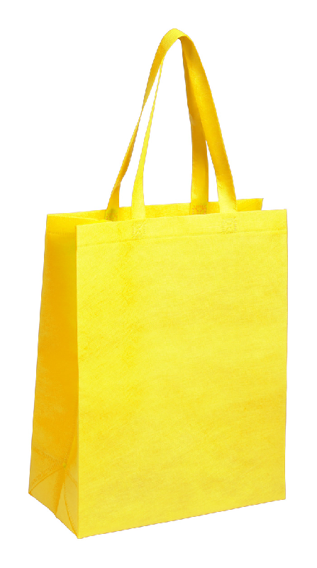 Sac shopping publicitaire non tissé - anses longues - jaune - 70 g/m² - 40 g_0