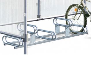 Supports et appuis pour vélos parking 5 vélos en acier galvanisé_0