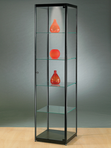 Vitrine en verre avec éclairage