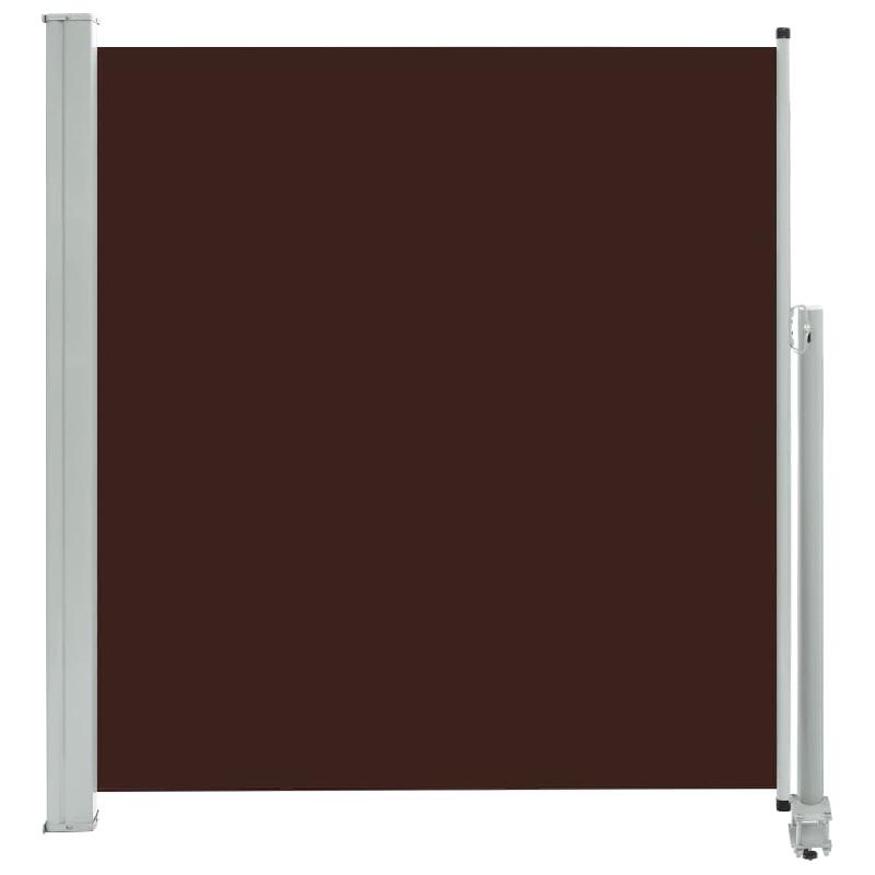 AUVENT PARAVENT STORE BRISE-VUE LATÉRAL RÉTRACTABLE DE PATIO JARDIN TERRASSE BALCON PROTECTION VISUELLE ÉCRAN 140 X 300 CM MARRON 02_0007229_0