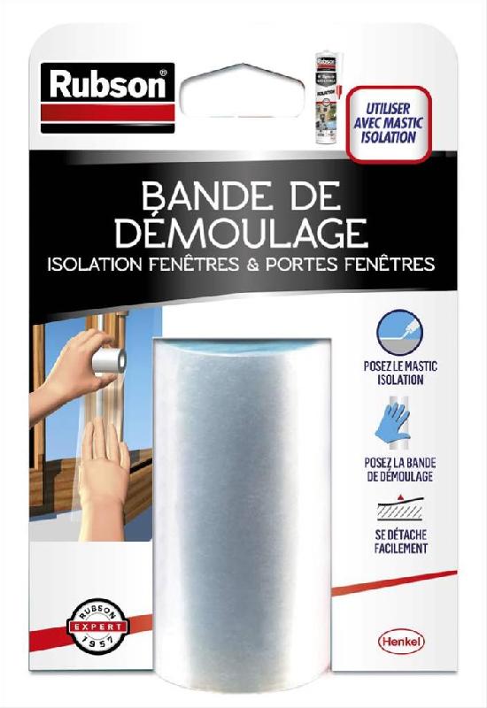 Bande de démoulage RUBSON - Plastique Blanc - 190x40 mm - Moulage joints d'isolation portes et fenêtres_0