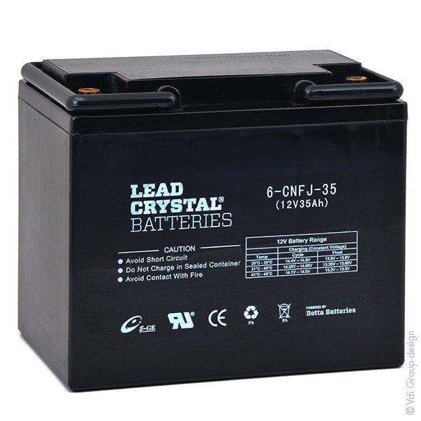 Batterie Lead Crystal 6-CNFJ-35 - 12V 35Ah M6-F, étanche avec électrolyte SiO2 non corrosif_0