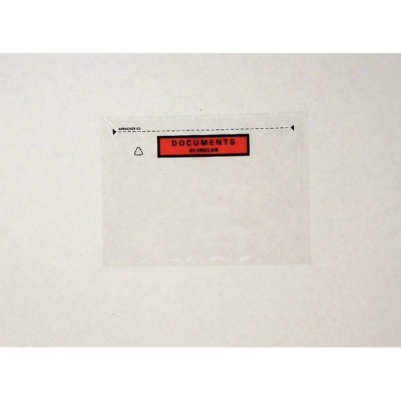 Boîte de 100 pochettes expédition auto-adhésives - documents ci-inclus - 162x120mm_0