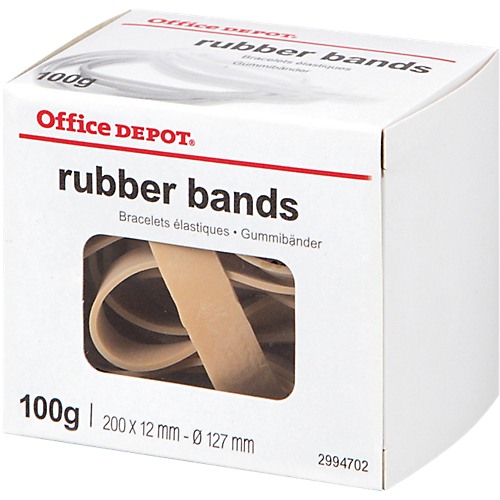 BRACELETS ÉLASTIQUES CAOUTCHOUC OFFICE DEPOT - 100 G