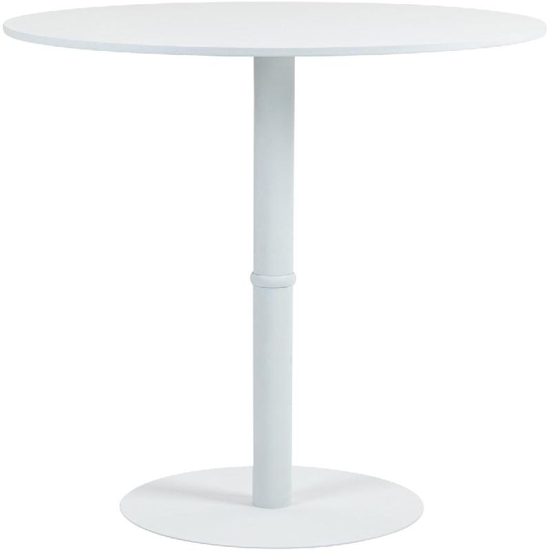 CLP Table haute Hereford ronde Blanc / Blanc/75 cm - blanc Bois manufacturé 324943_0