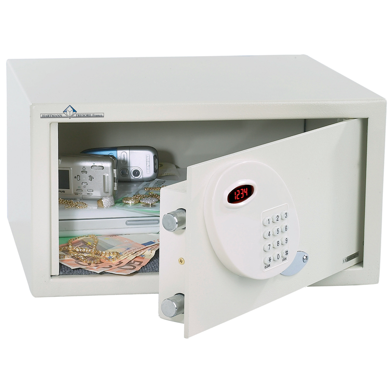 Coffre-fort hôtel standard HS 709-02 Hartmann - serrure électronique motorisée et construction robuste_0
