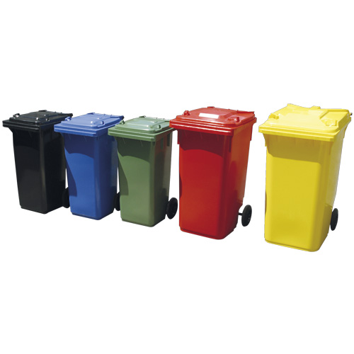 Conteneur de collecte des déchets 2 roues 360 litres - Roues silencieuses Ø200 mm - Norme EN 840_0
