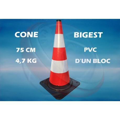 Cone de signalisation / balisage bigest pvc 75 cm_0