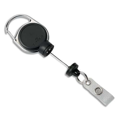 Durable - Boîte de 5 enrouleurs noirs porte-badges et clés - capacité 300g - verrouillage aimanté - longueur 60 cm_0