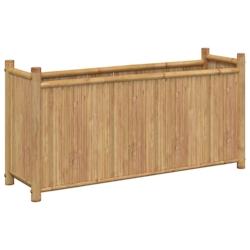 Helloshop26 - Jardinière bac lit surélevé plantes fleurs terrasse jardin 100 x 30 x 50 cm bambou marron 02_0037266 - 3000213825350_0
