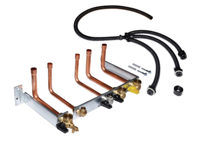 Kit de raccordement hydraulique avec tubes - Chaudière murale Zena MS 24 BIC - Colis HX10 - Réf 100016418_0