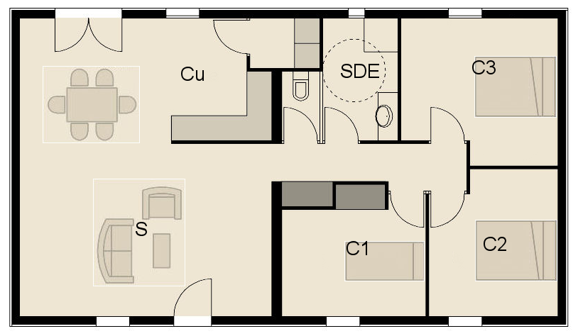 Maisons à ossature en bois en kit