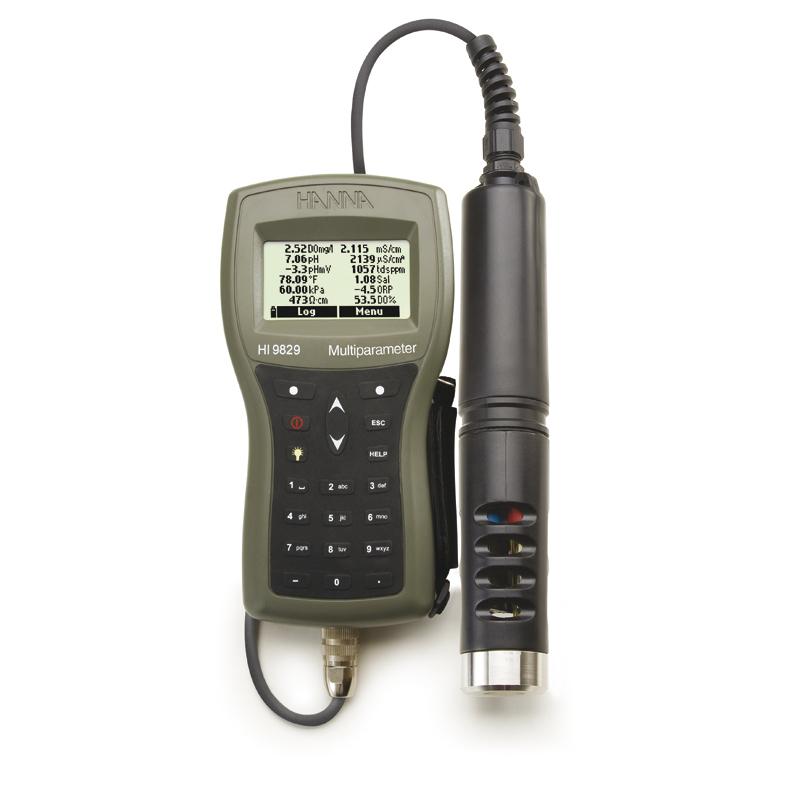 Multiparamètre HI9829 en mallette - Sonde pH/ORP, EC/Turbidité, OD, °C - Câble 4 m - HI9829-01042_0