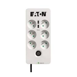 EATON Protection surtension 2500 W - 6  220 - 250 V - Noir,Blanc (PB6TUF) - PB6TUF_0