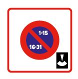 Panneau d'entrée d'une zone à stationnement - B6b5_0