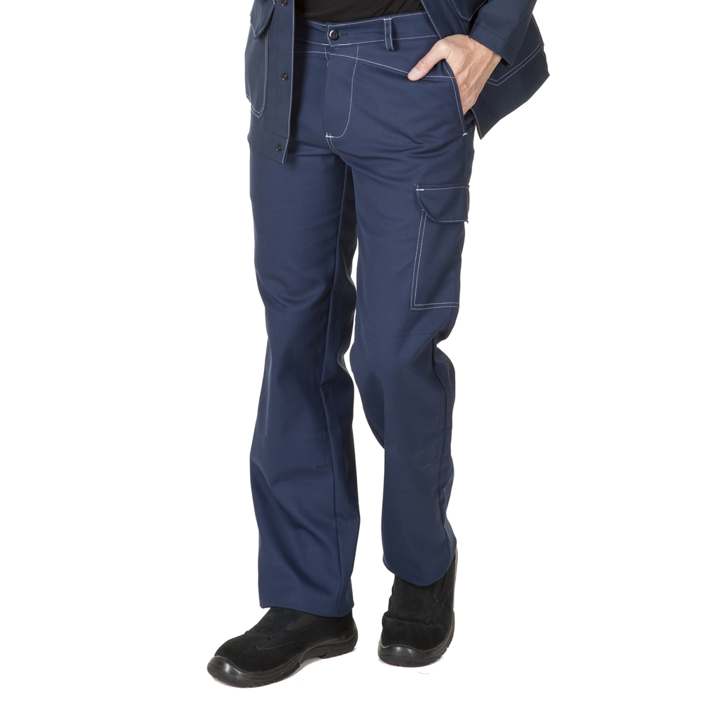 Pantalon TECHPROTECT tissu zone ATEX 300g, poches genoux (Marine) - PCPA10-T0 - Muzelle Dulac Hasson_0
