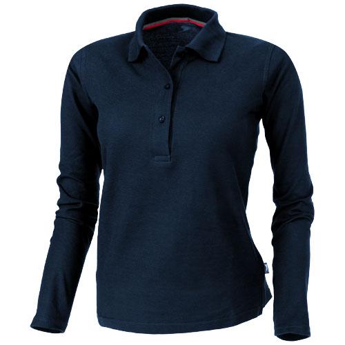 Polo manche longue pour femme - Point 33107492 - 100% coton peigné - 180 g/m²_0