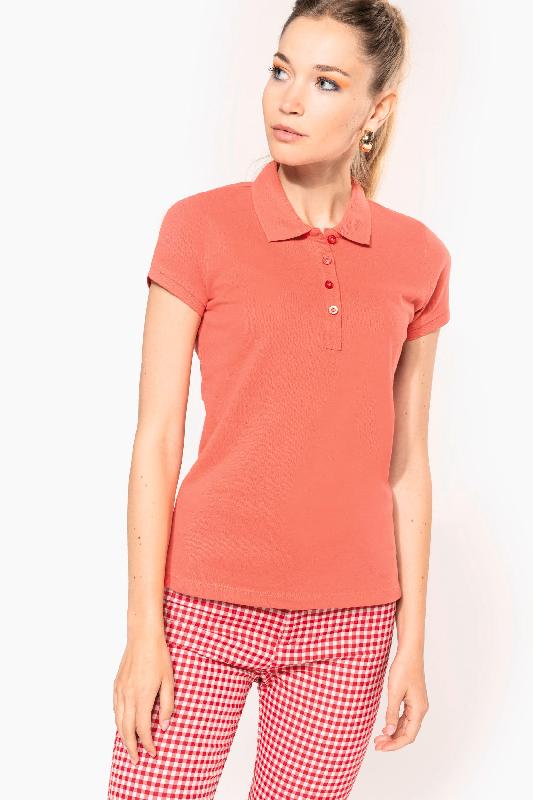Polo piqué manches courtes femme - Réf: K255 - Kariban - Coton peigné prérétréci RingSpun - 180 g/m²_0