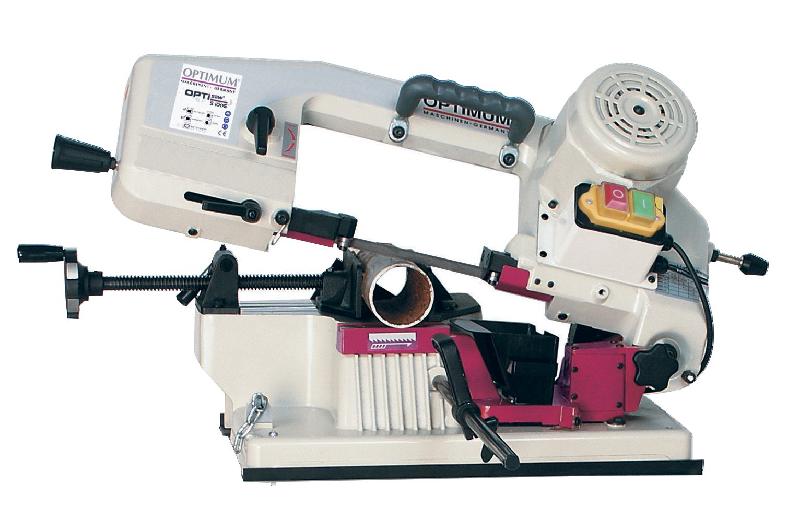 Scie à ruban portable à métaux 0-45° capacité de coupe ronde 100 mm 0,37 kW 230V vitesse 45 m/min descente automatique Optisaw S100G 230V_0