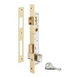 Serrure encastrable pour porte d'entrée avec cylindre en 30x30mm, axe 14mm, 3 clés  - THIRARD - gris 3150260943818_0