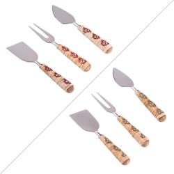 Service de 3 couteaux à fromage Arizona (1 modèle aléatoire - Décoré Autre Table Passion 17.5x5.1 cm - multicolore 3106238530771_0