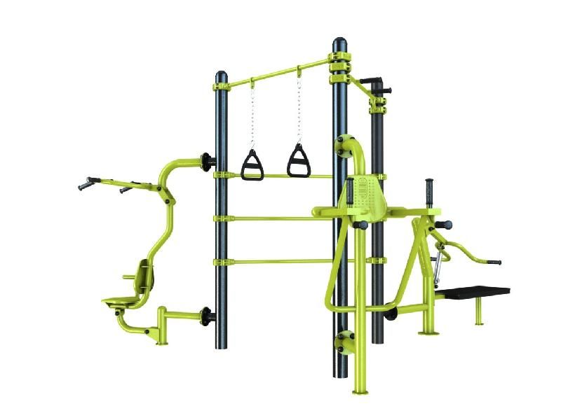 Station Combo 3-7 - Barre traction poignée, Chest Press,  Pull,  Espalier, TRX, Chaise romaine_0