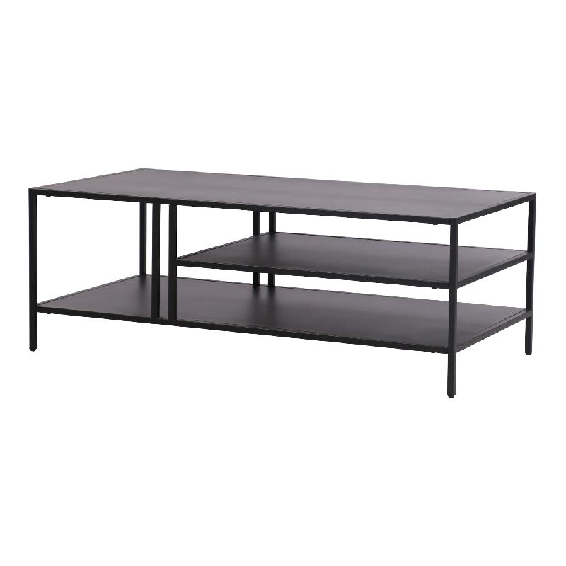 TABLE BASSE MÉTAL 40 X 110 X 55 CM NOIR 03_0008452_0
