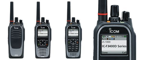 Talkie-walkie professionnel pmr numérique aves écran et clavier ic-f3400d/dp_1