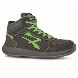 U-Power - Chaussures de sécurité hautes légères et confortables ARIES - Environnements humides et chimiques - S3 SRC CI ESD Noir / Vert Taille 42_0