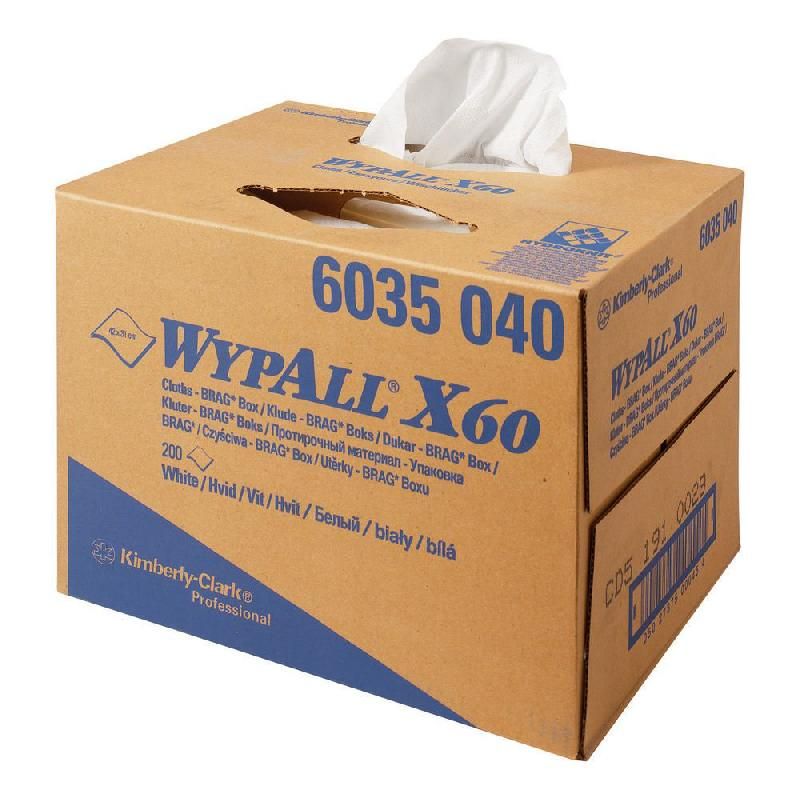 WYPALL* BOÎTE DE CHIFFONS WYPALL - X60 - BLANC - BOÎTE DE 200 CHIFFONS