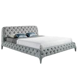 AC ANGEL CERDA Angel Cerdá Lit tapissé en tissu gris 7029C 225 x 231 x 100 - gris Bois massif 8435631004080_0