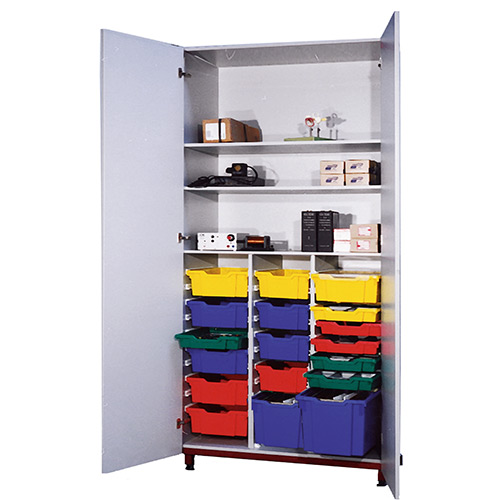Armoire multirangements 1050 x 600 x 2000 mm (sans bacs) - Réf RA 3160 - Étagères réglables et structure robuste_0