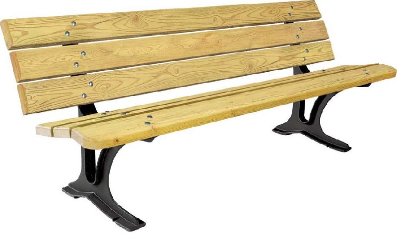 BANC EN BOIS NATUEL ET FONTE - 
